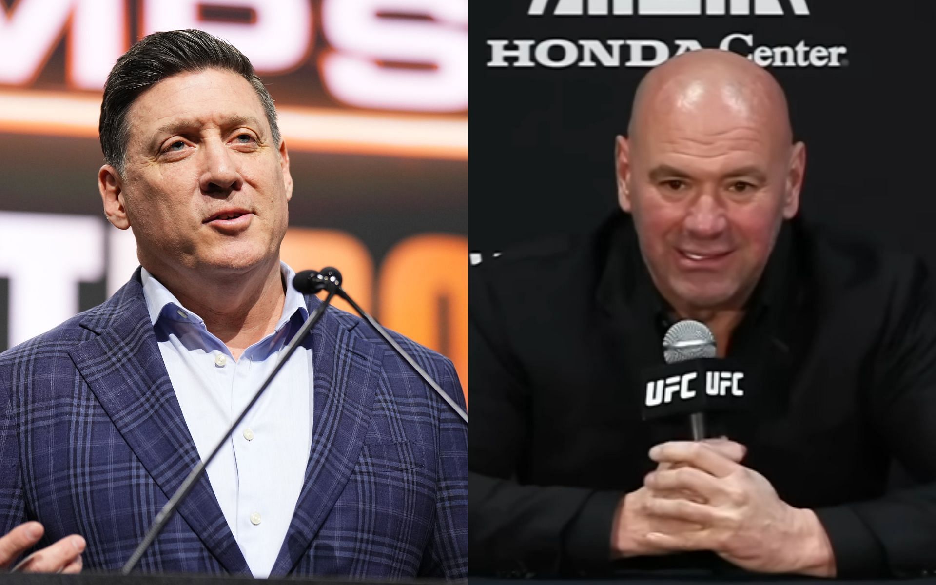 PFL announces fight event in Las Vegas the night before UFC 300 [Image courtesy:  PFL - Press Release, and UFC - YouTube]