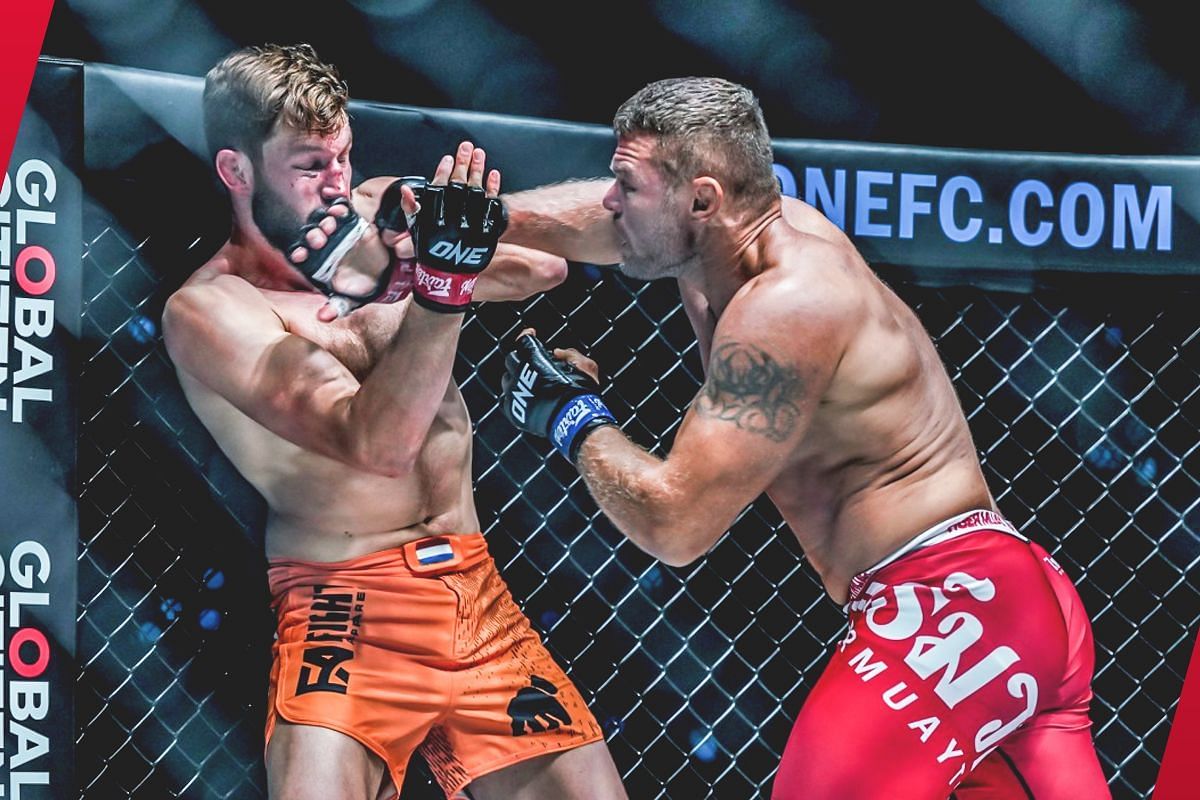 Anatoly Malykhin (R) expects Reinier de Ridder to come into their rematch with a better game plan. -- Photo by ONE Championship