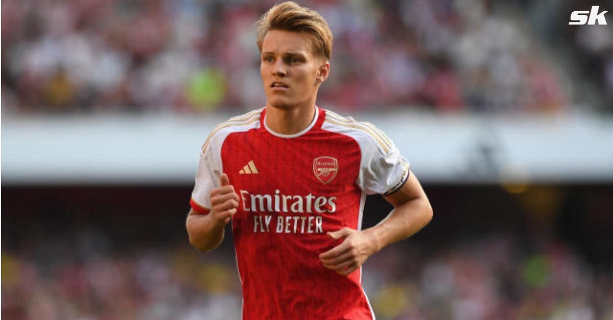 Martin Odegaard reacts to Arsenal