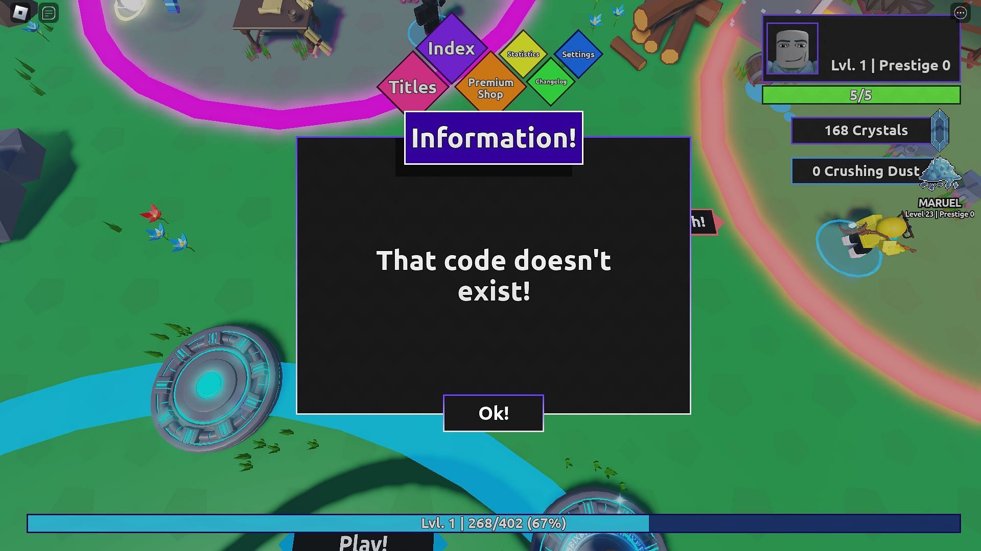 Troubleshooting codes for Monster Slayer (Image via Roblox)