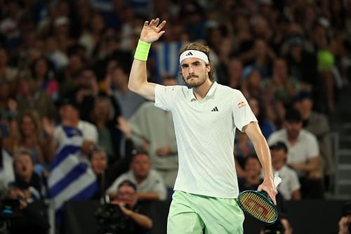 Stefanos Tsitsipas at the 2024 Australian Open.