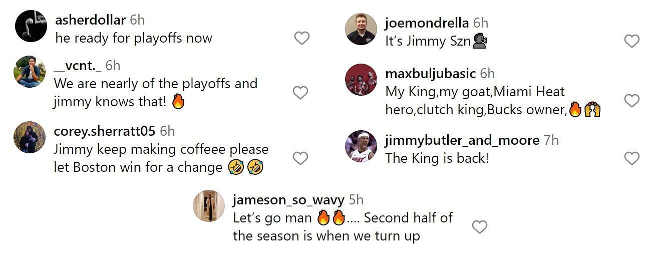 Fan reactions to Jimmy Butler's All-Star break workout.