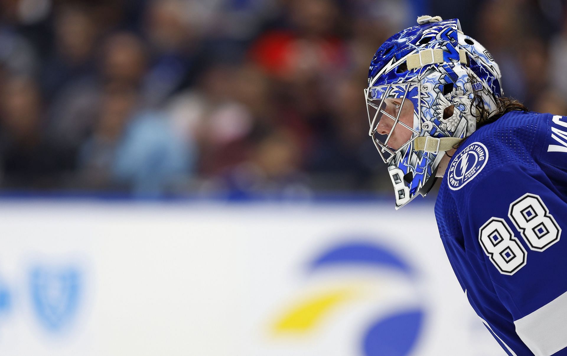 Andrei Vasilevskiy of the NHL&#039;s Tampa Bay Lightning