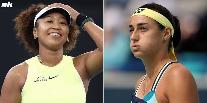 Watch: Bizarre scenes at Qatar Open as Caroline Garcia's serve called out by electronic line calling before delivery in 1R clash against Naomi Osaka
