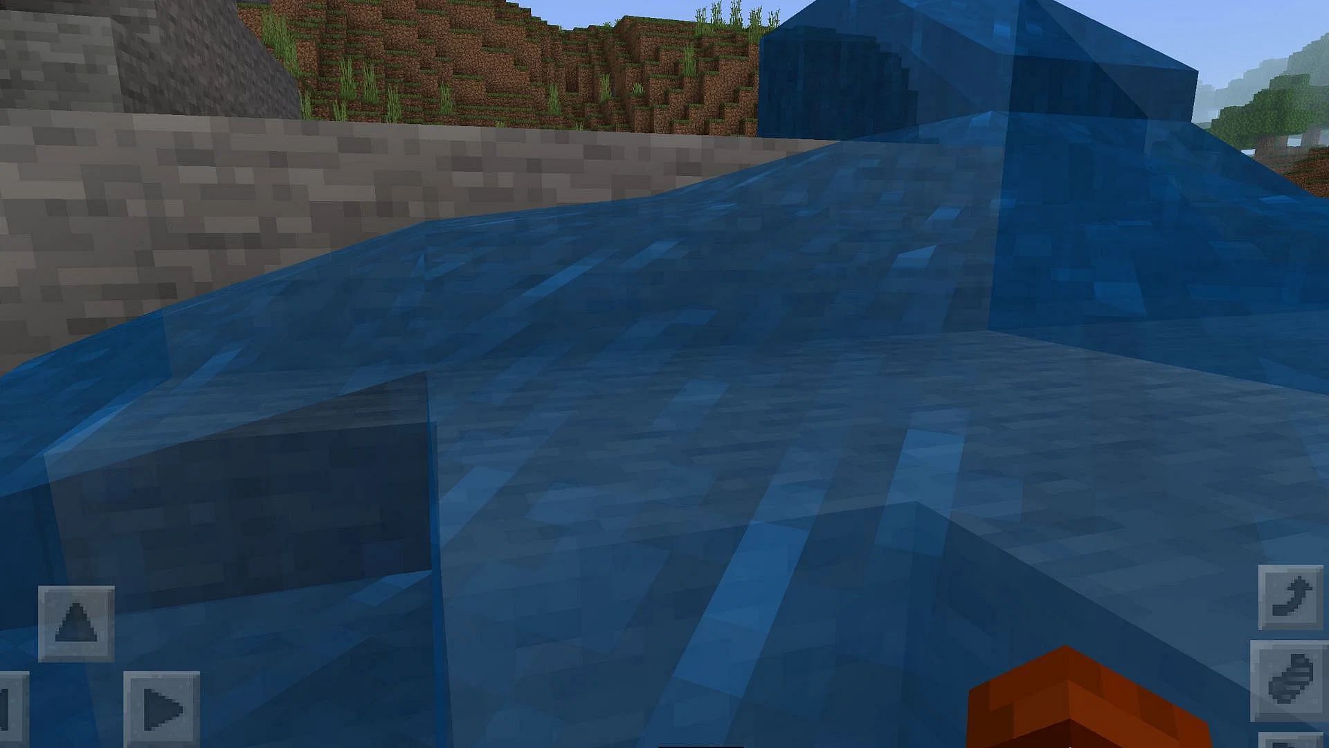 Getting stuck in water (image via Mojang Studios)