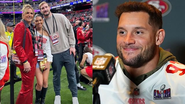 Nick Bosa's girlfriend Lauren Maenner links up with 49ers DE's mom Cheryl  and brother Joey at Super Bowl 2024