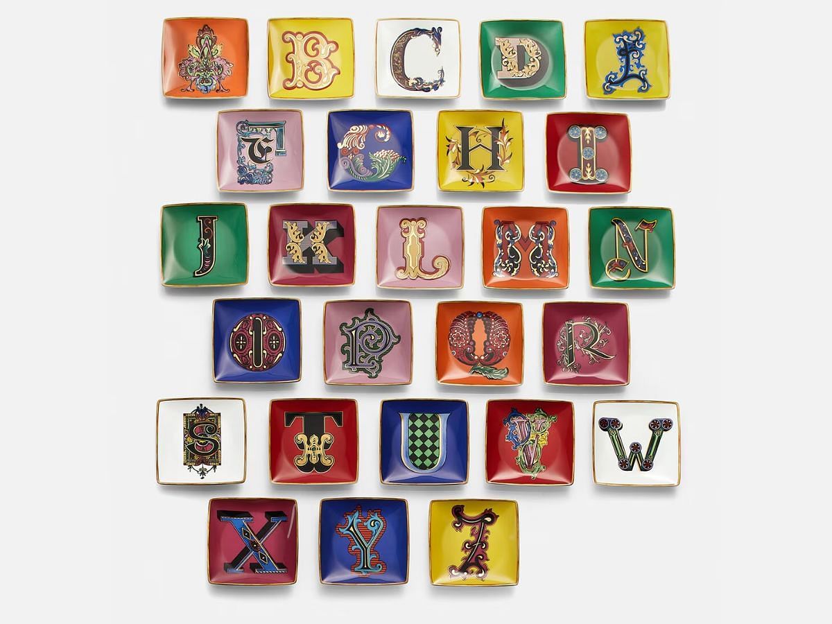 Versace Alphabet J Square Plate 12cm (Image via Versace)