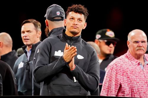 Patrick Mahomes at Super Bowl LVIII Opening Night