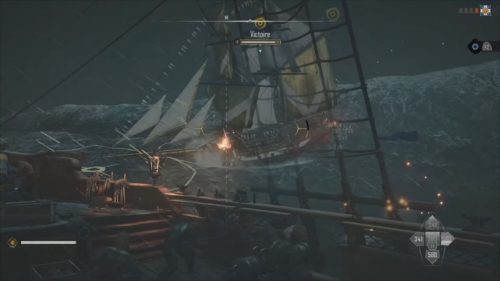 Targeting the merchant ship (Image via YouTube/Phil Cape Gaming &amp; Chicago Sports)