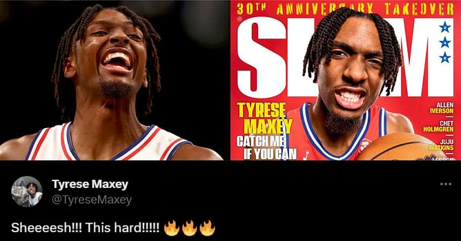 "Sheeeesh!!! This hard!!!!!" - Tyrese Maxey dominates 76ers jersey sales, claims spotlight on SLAM's next-gen cover