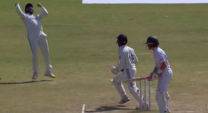 [Watch] Rohit Sharma takes sharp reflex catch at slips to dismiss Ollie Pope on Day 4 of India vs England 3rd Test