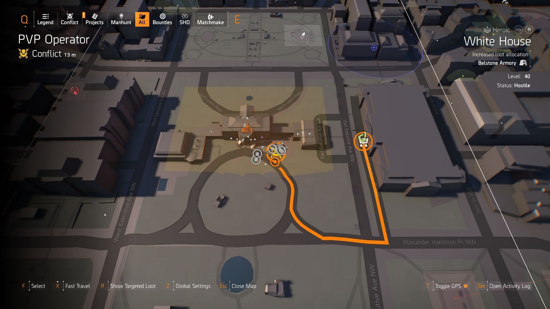 NSA Station near the White House settlement in The Division 2 (Image via Ubisoft)