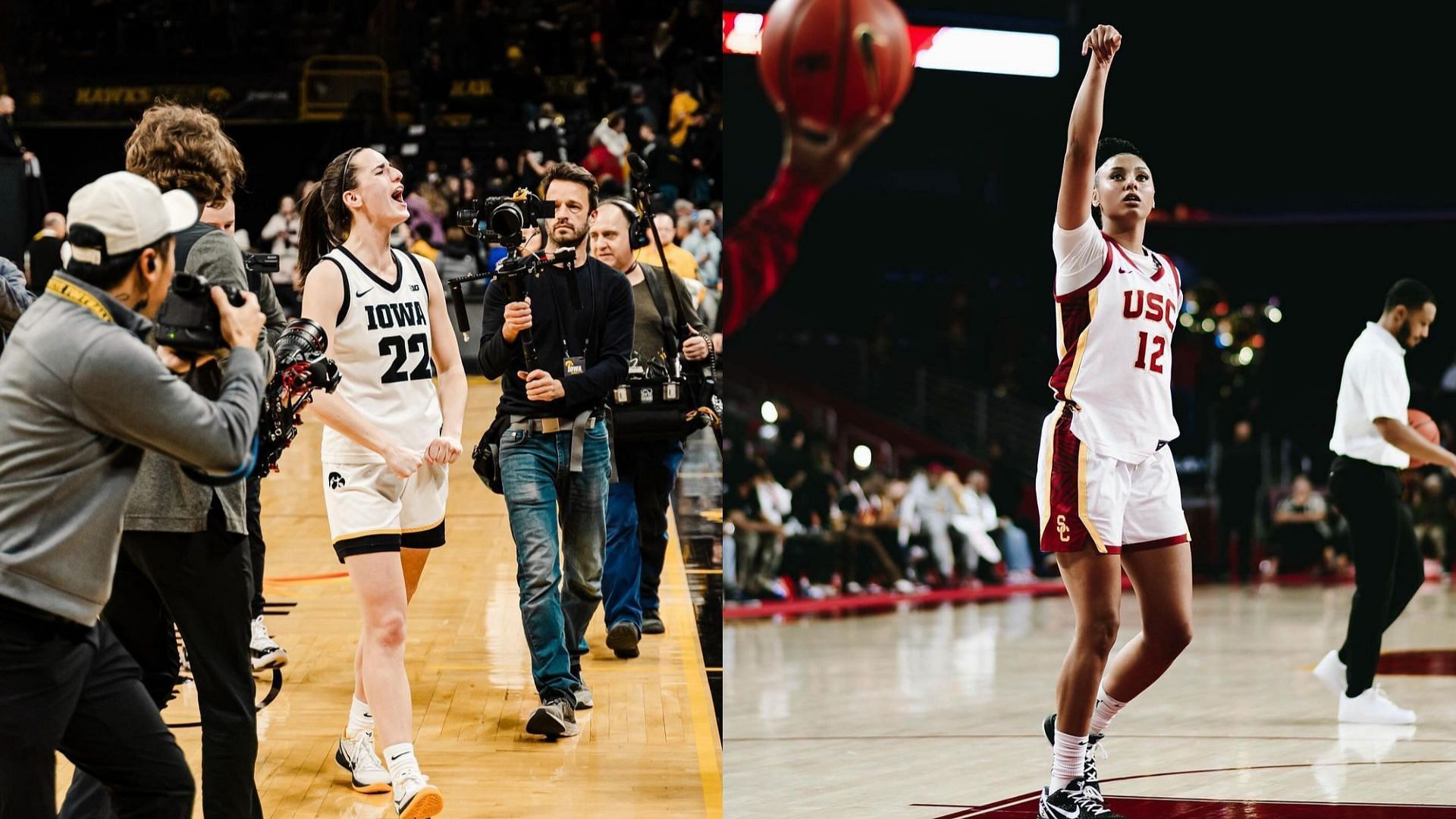 Iowa Hawkeyes basketball star, Caitlin Clark and USC