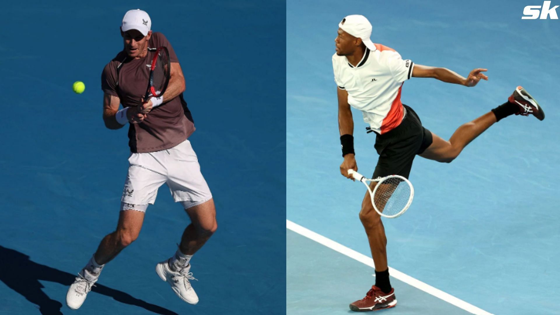 Christopher Eubanks and Andy Murray at the 2024 Australian Open 