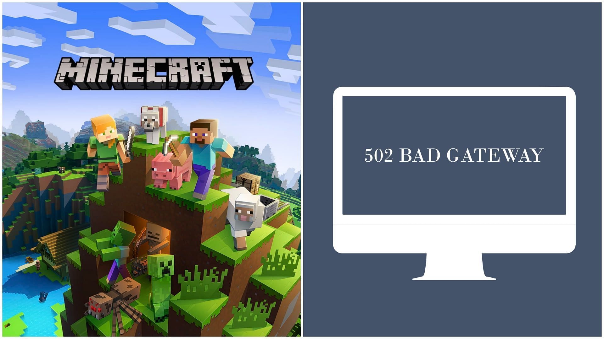 502 bad gateway is a frequent issue faced when accessing Minecraft website (Image via Mojang/smiletemplates)