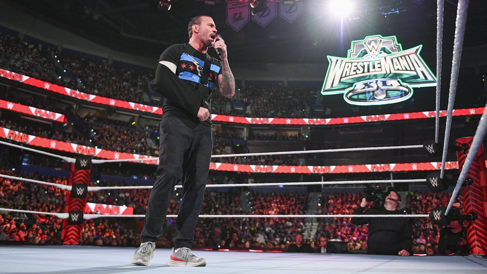CM Punk speaks to the WWE Universe live on RAW