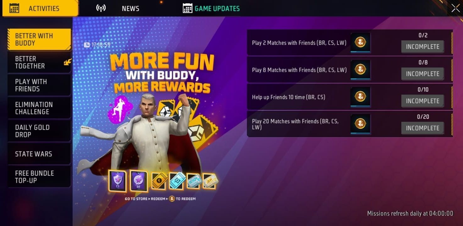 Better With Buddy इवेंट (Image via Garena)