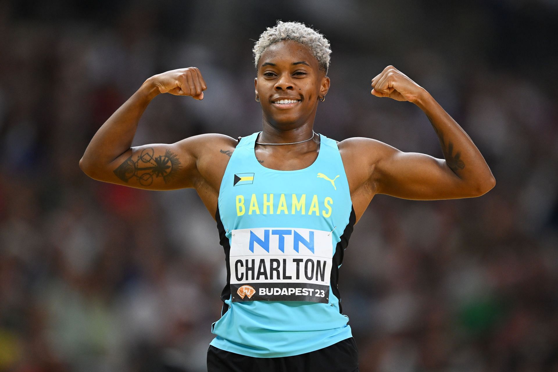 Devynne Charlton reacts prior to the Women&#039;s 100m Hurdles Semi-Final during the World Athletics Championships 2023 in Budapest, Hungary.