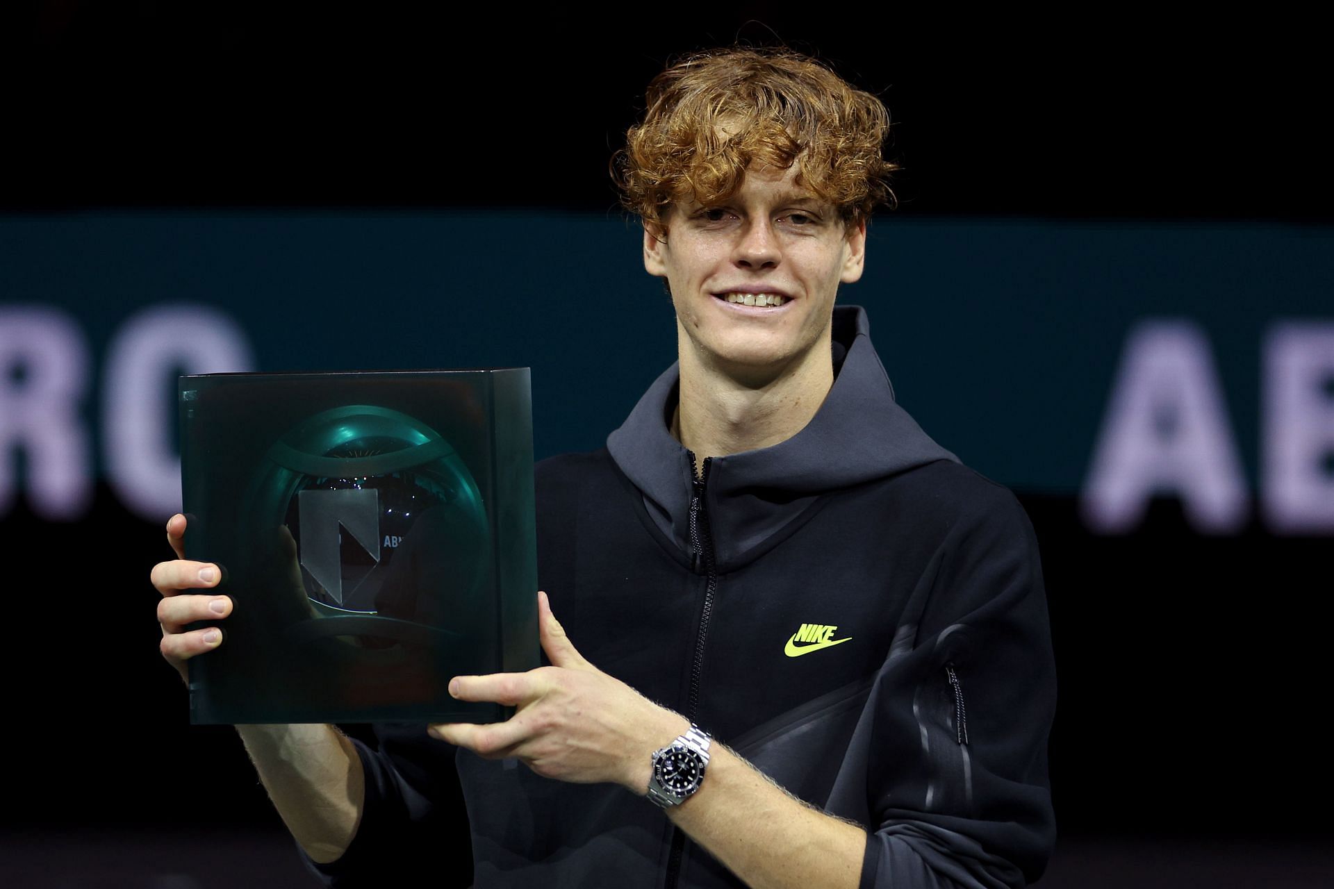 Jannik Sinner pictured at the ATP 500 in Rotterdam