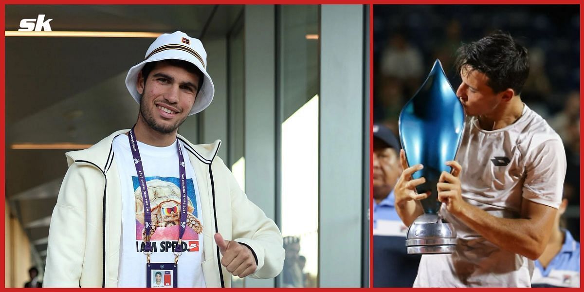 Carlos Alcaraz congratulated Luciano Darderi on his win in Cordoba.