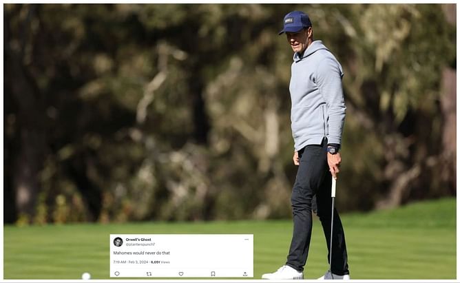 “Mahomes would never do that” - Tom Brady’s shocking golf shot breaks the internet as fans react on social media