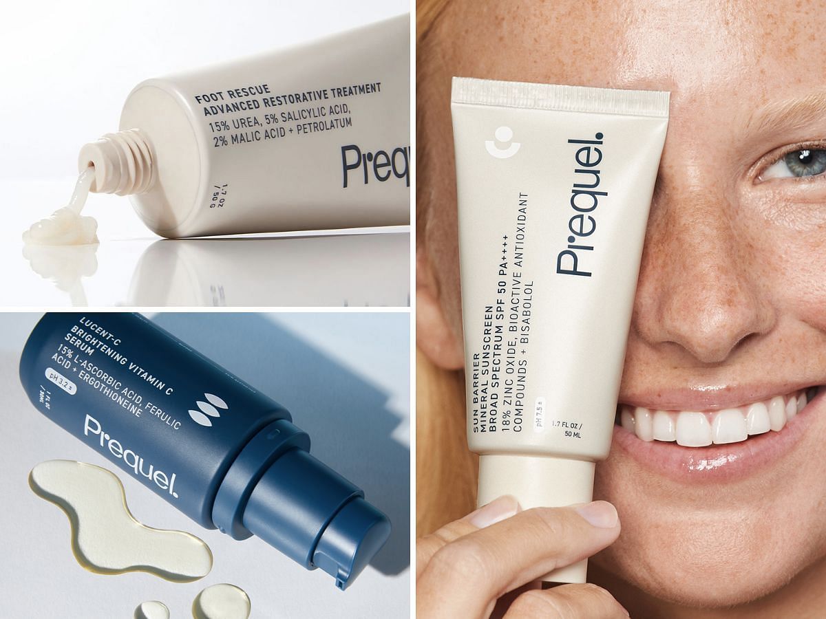 Top Prequel skincare products (Image via Sportskeeda)