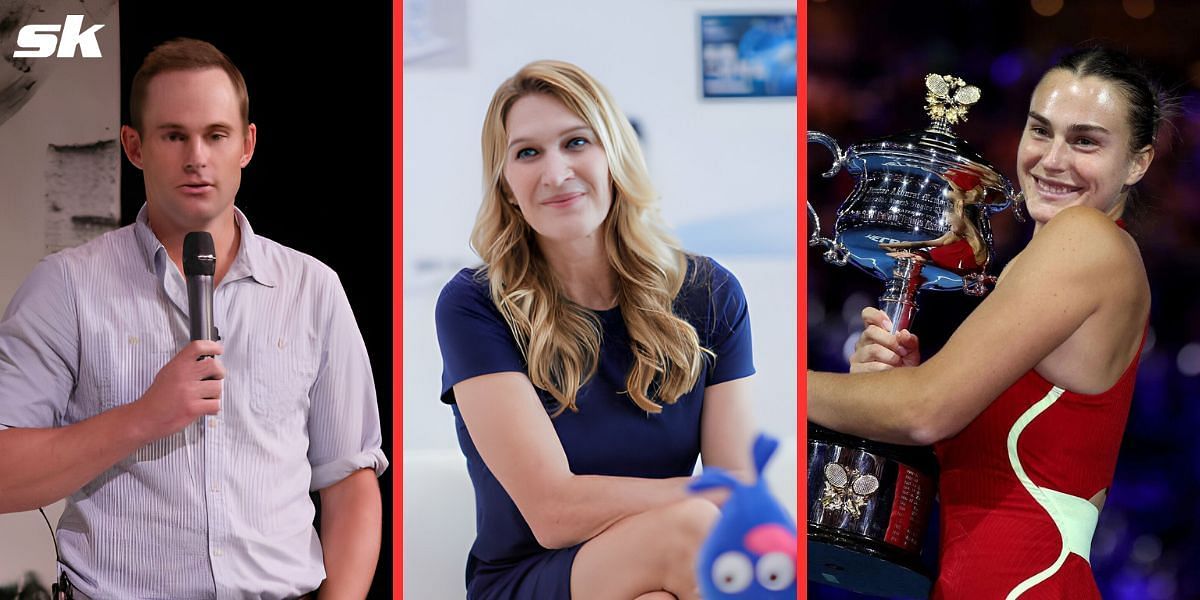 Andy Roddick (Left), Steffi Graf (Center), Aryna Sabalenka (Right)