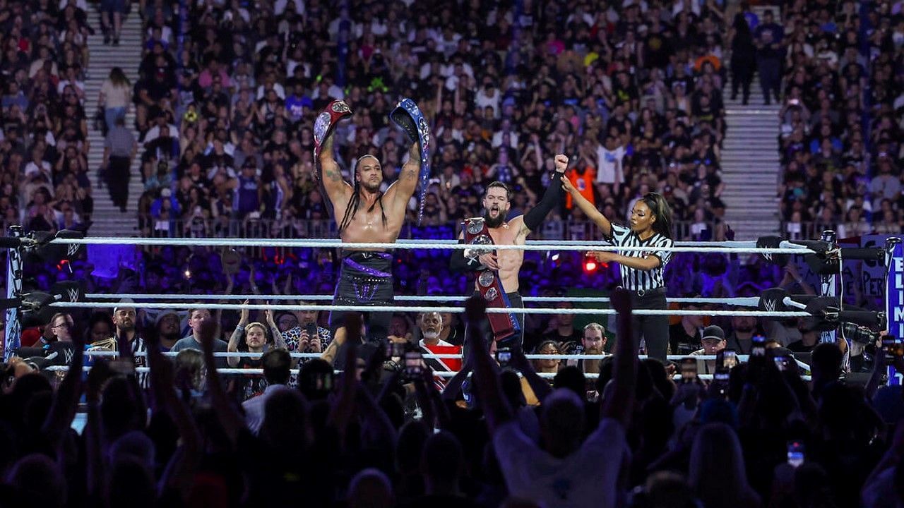 Finn Balor and Damian Priest retained the tag titles at Elimination Chamber