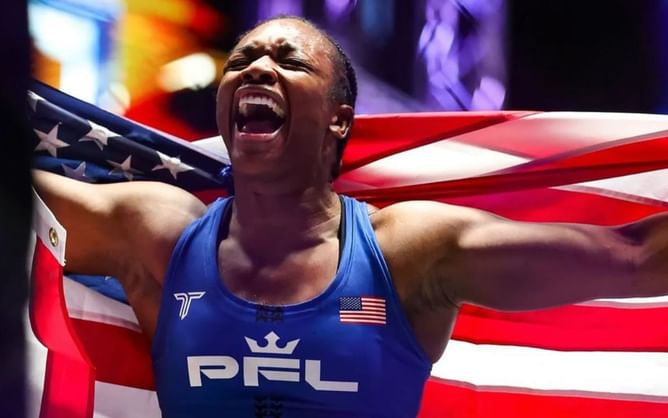 “I almost got my arm snapped in the freakin' armbar” - Claressa Shields talks challenges of transition after scraping split-decision win