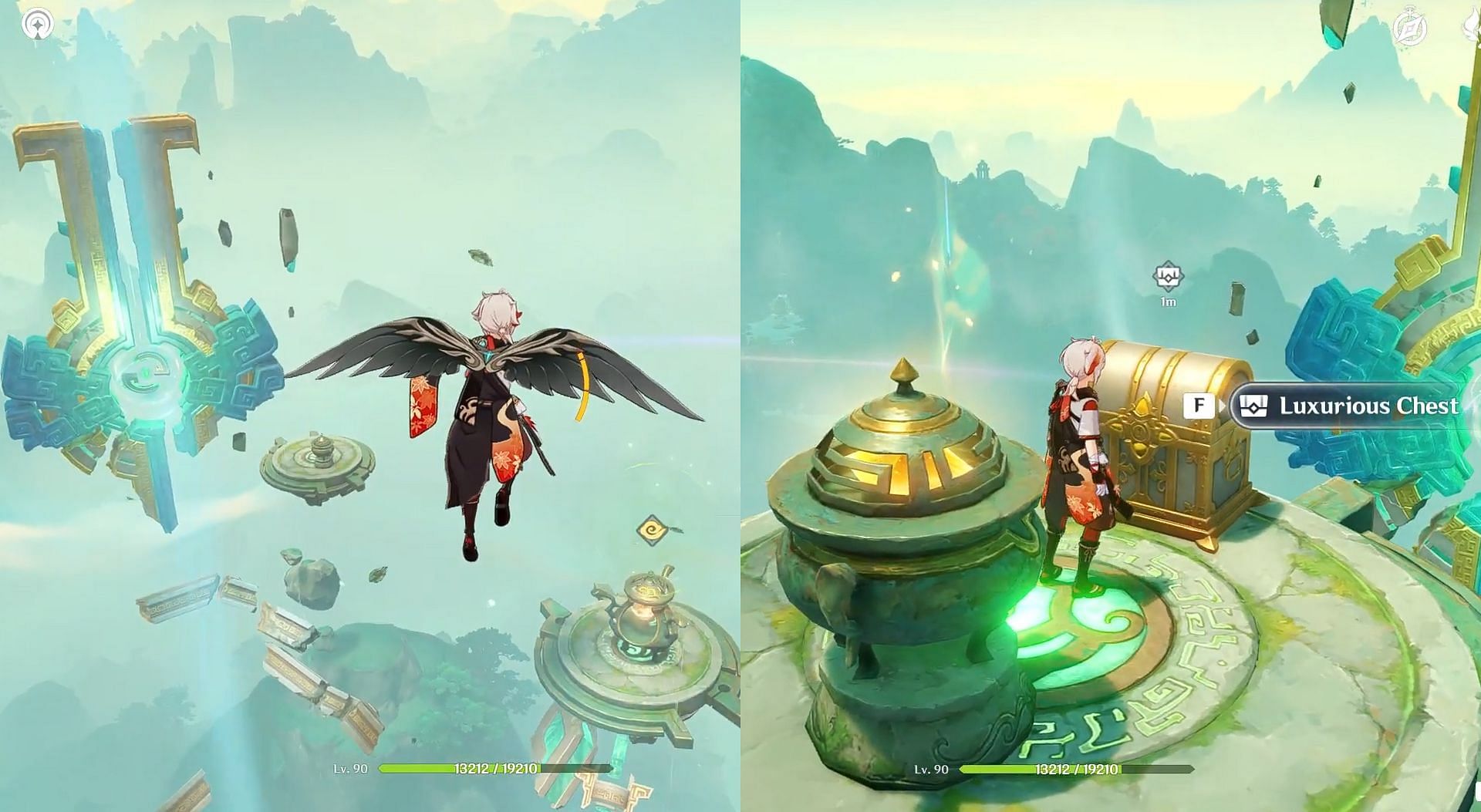 Use wind current to reach the last Jade Incense Cauldron (Image via YouTube/EndSus)