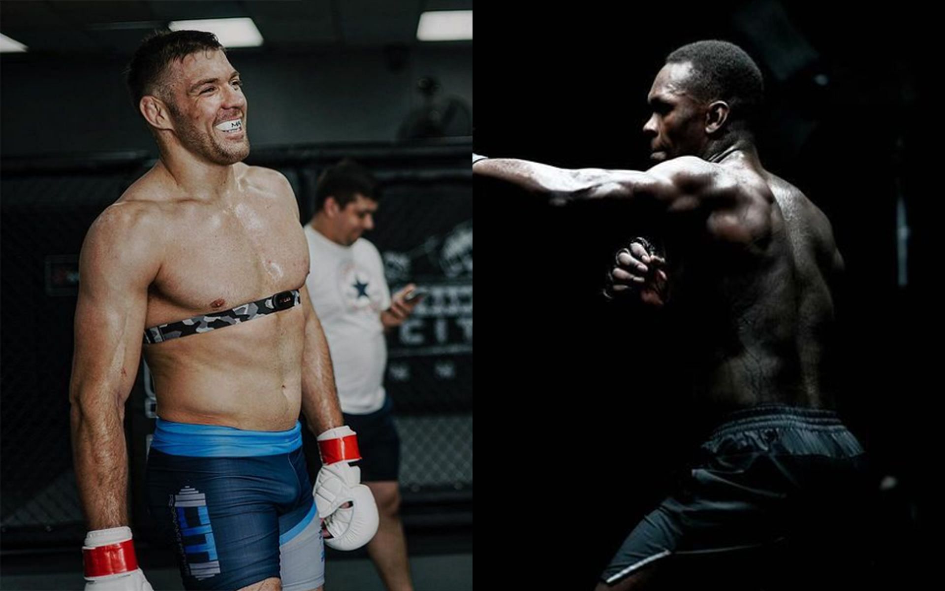 Dricus du Plessis (left) will attempt to replicate Israel Adesanya