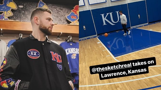 PHOTO: Following $2,900,000 worth C.J Stroud’s footsteps Kansas guard Hunter Dickinson spends exciting day with IG star Sketch