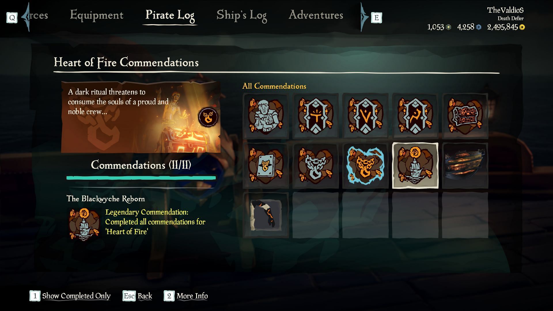 The Blackwyche Reborn commendation is unlocked after you complete the quests. (Image via Rare)