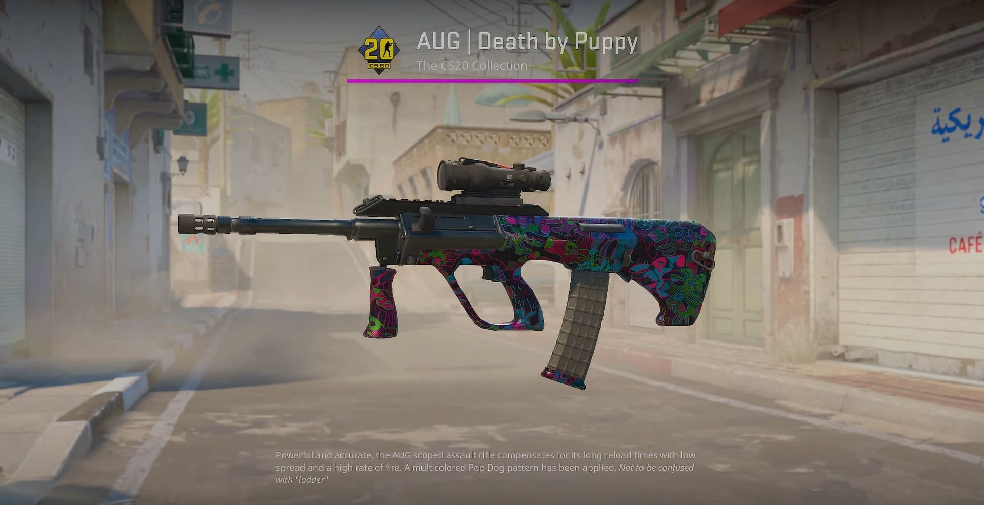 AUG Death by Puppy (Image via Valve || YouTube/covernant)