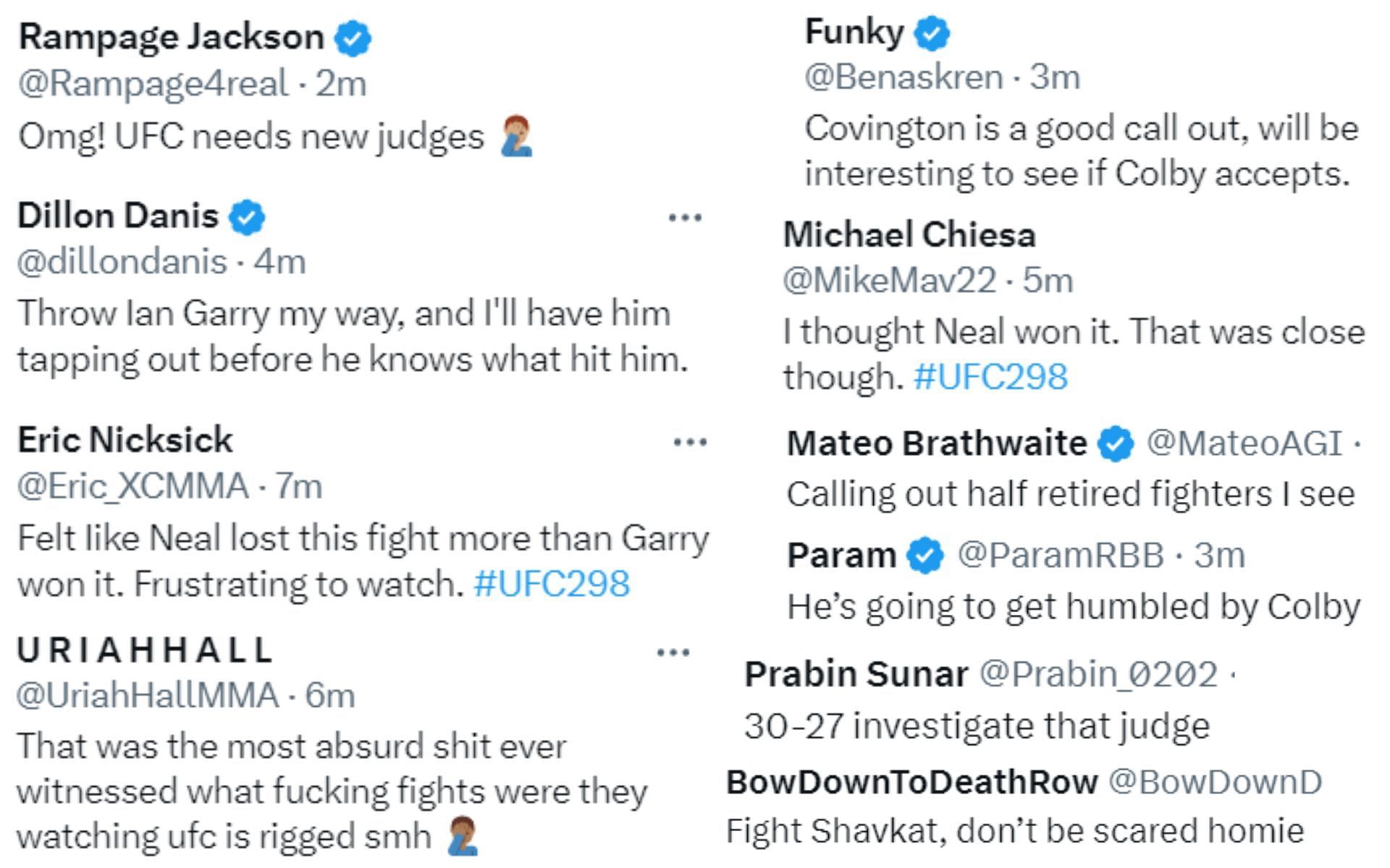 Reactions to Ian Garry&#039;s win over Geoff Neal