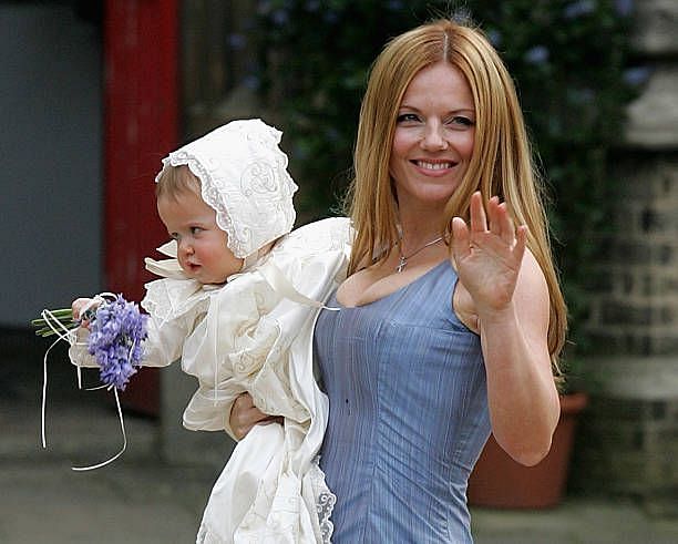 Geri Halliwell with baby Bluebell