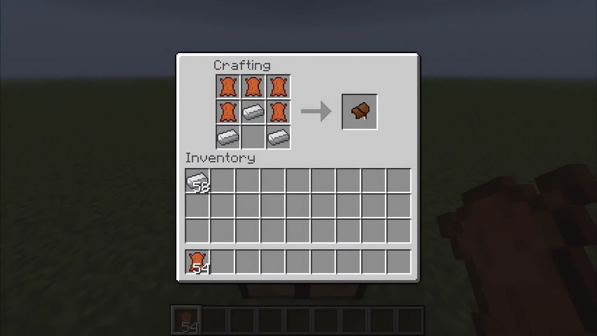 Horse saddles were a very short-lived craftable item (Image via MINECRAFTdotNET/YouTube)