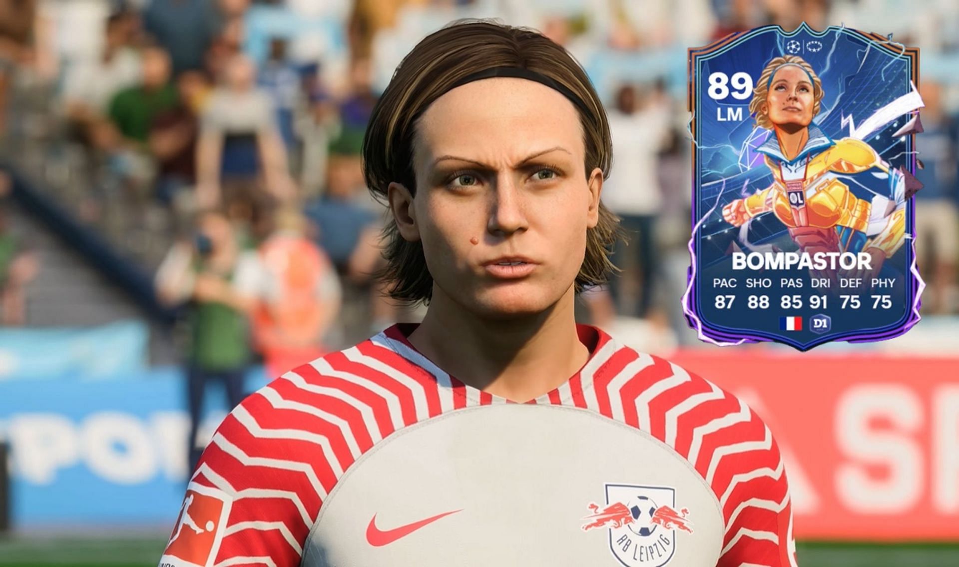 Sonia Bompastor&#039;s UEFA Hero card arguably tops the most underrated EA FC 24 Icons (Female) in the game (Image via EA Sports)