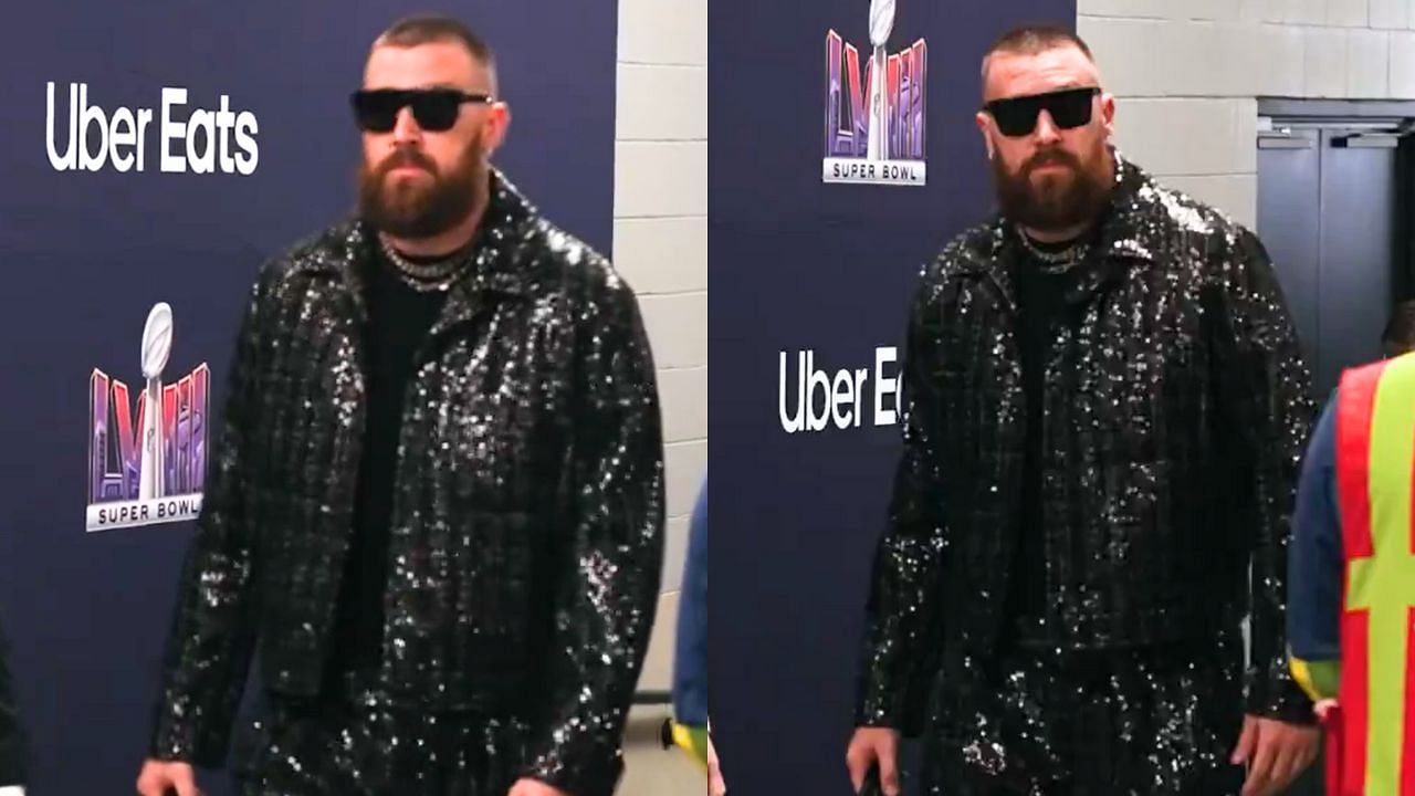 Kelce has arrived for the Super Bowl.