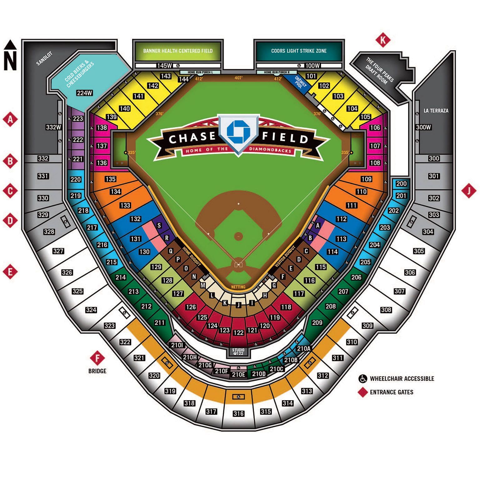 Chase Field Stadium Seating Chart