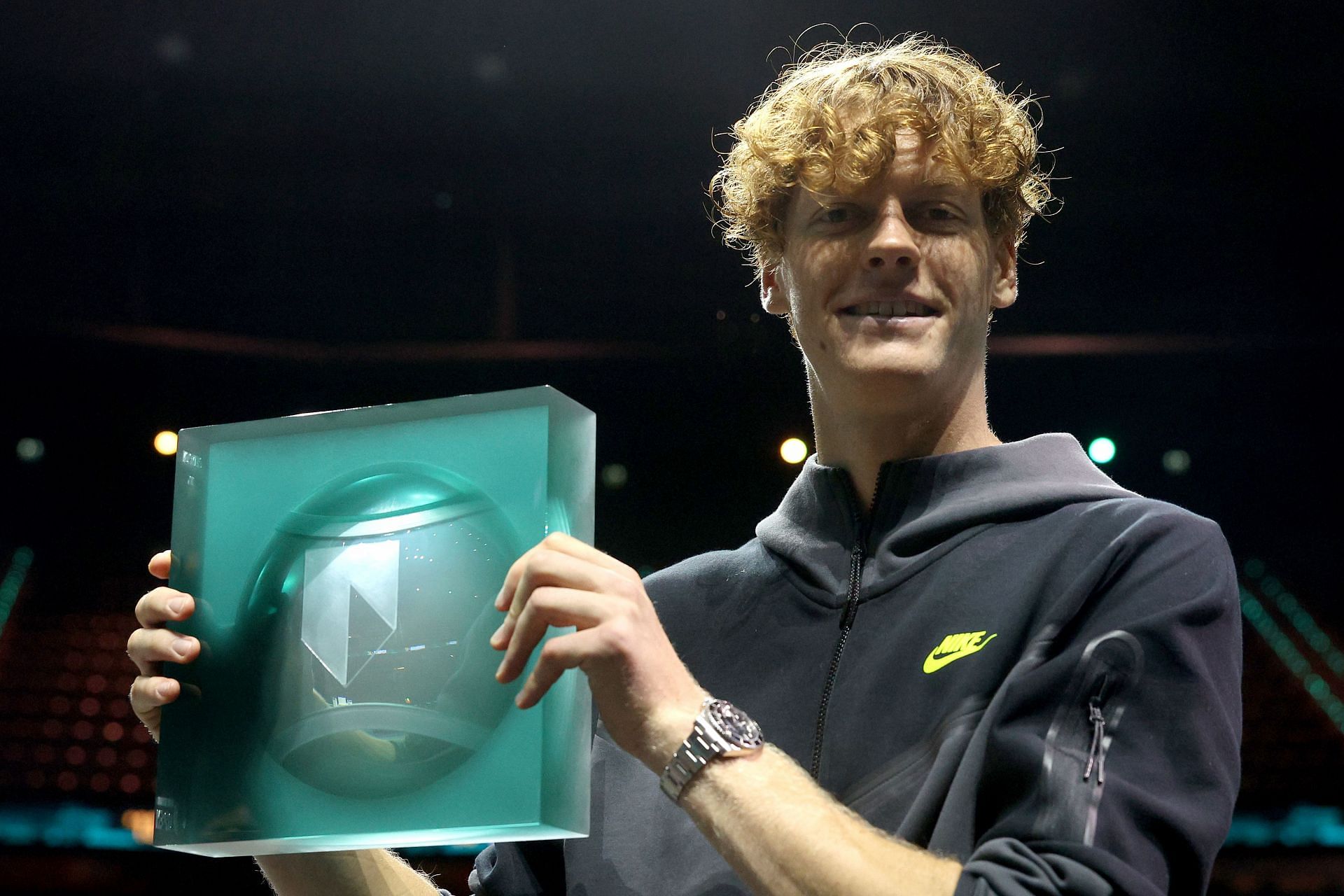Jannik Sinner lifts the Rotterdam Open men&#039;s singles trophy