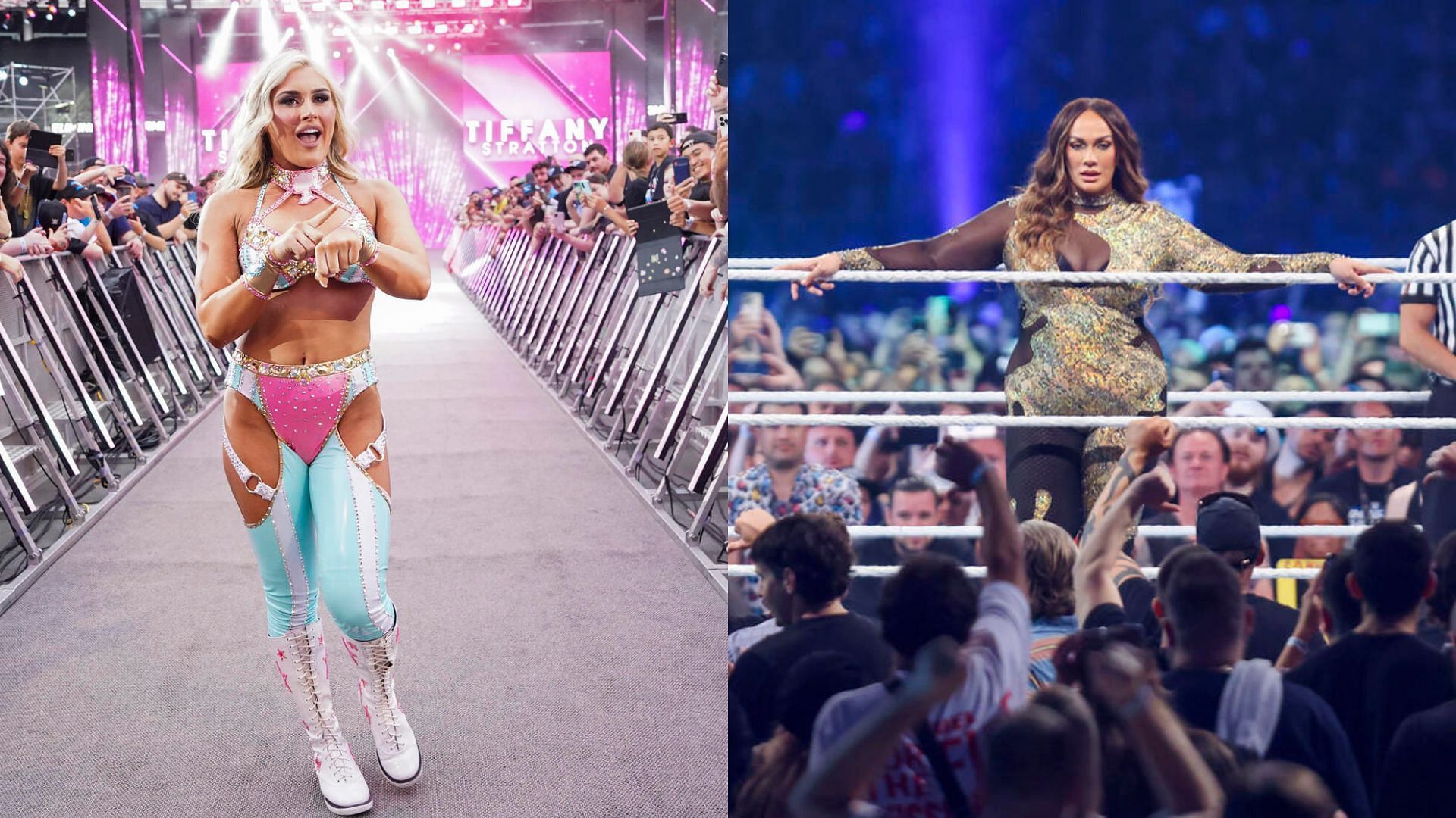 Tiffany Stratton and Nia Jax competed at the Elimination Chamber: Perth PLE