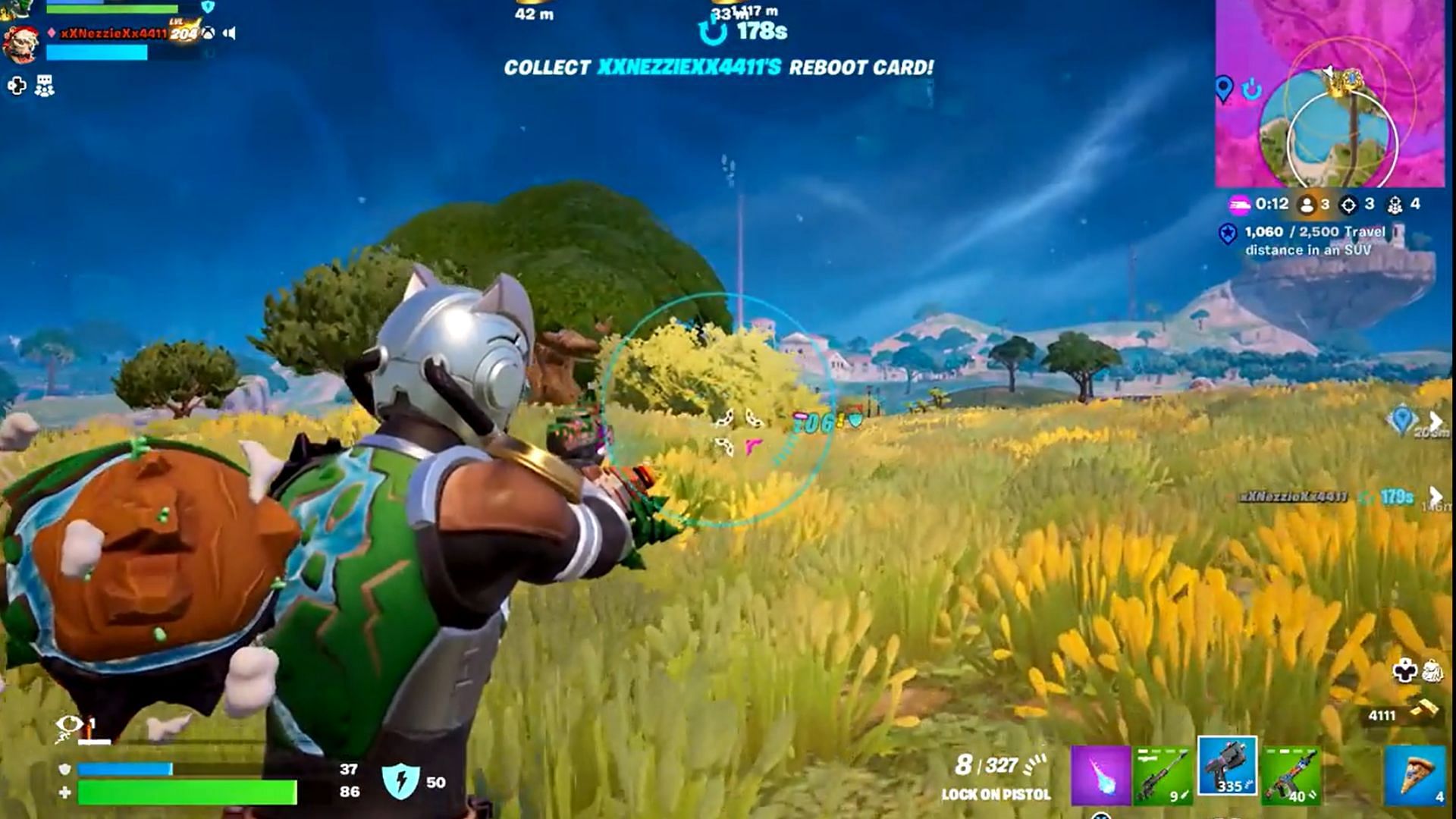 &quot;When did they add aimbot to Fortnite&quot;: Player uses Lock On Pistol to shoot opponent hiding in bush