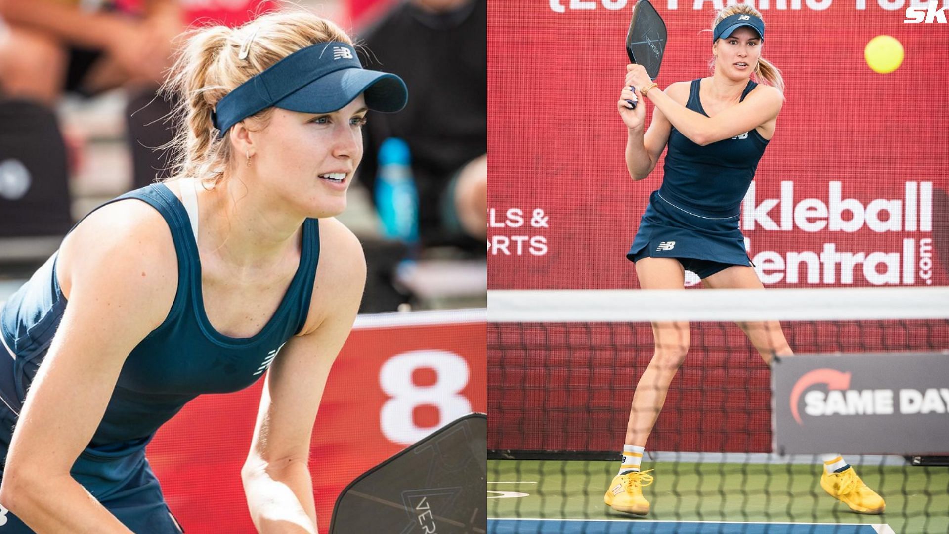 Eugenie Bouchard in action at the PPA Tour