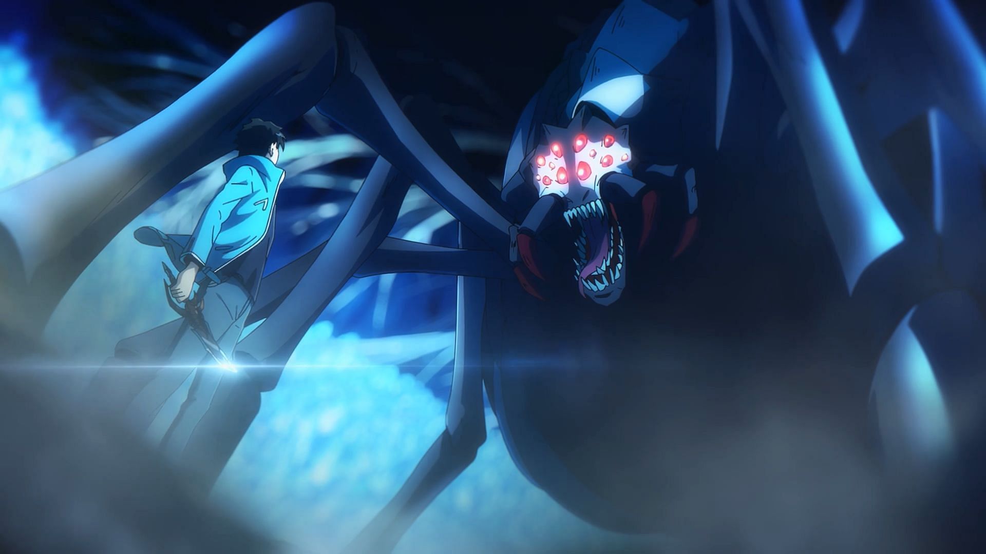 Jinwoo about to face the boss monster (Image via A-1 Pictures)