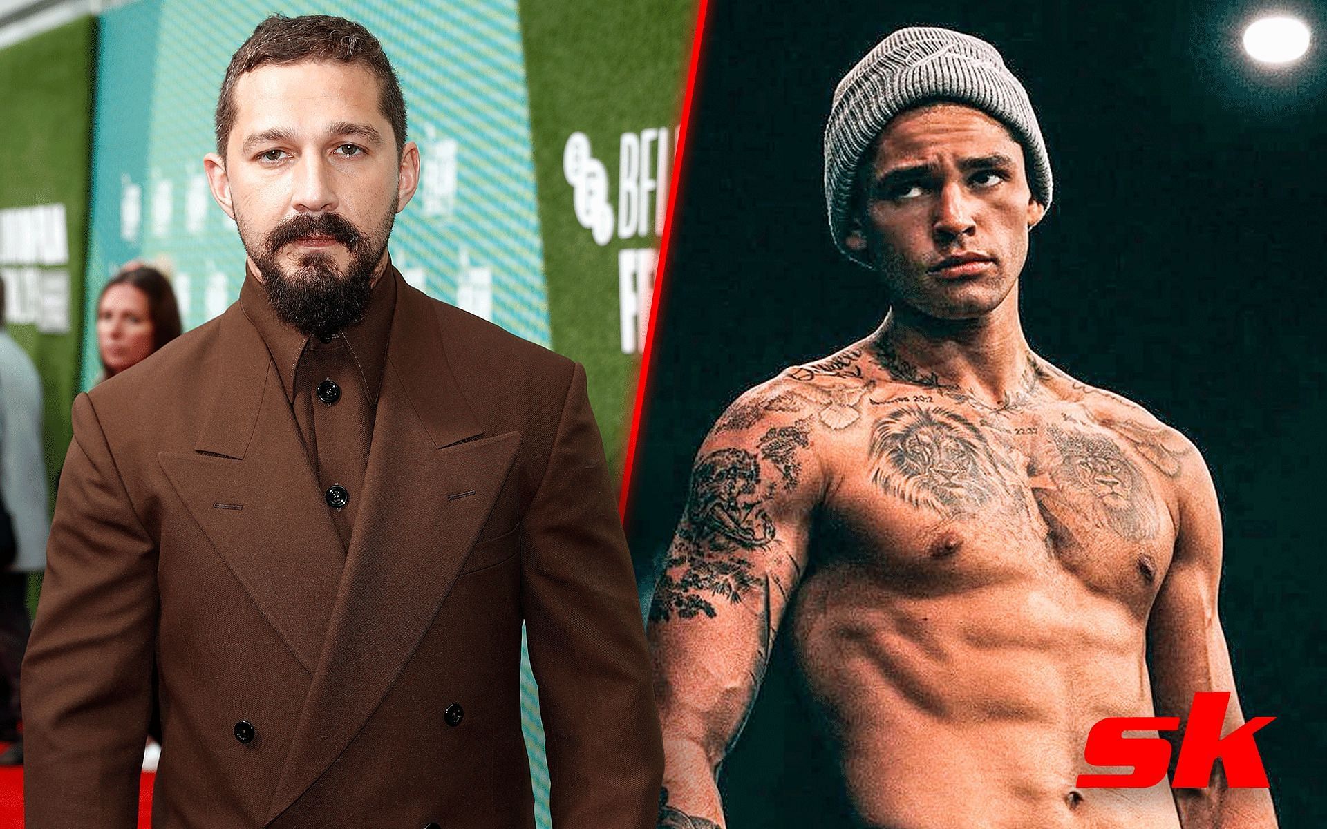 Ryan Garcia (right) and Shia Labeouf (left) go back and forth on social media [Image via: Getty Images and @kingryan on Instagram] 