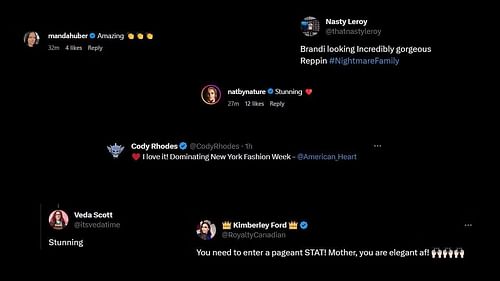 Reactions to Brandi's accomplishment (via Brandi's Instagram and Twitter)
