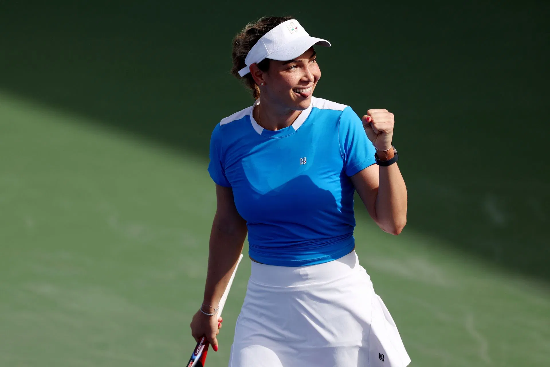 Donna Vekic defeated Aryna Sabalenka at the 2024 Dubai Tennis Championships.