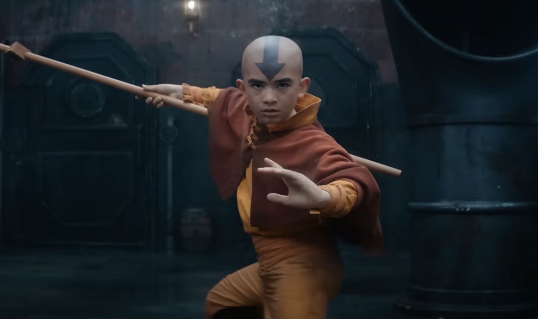 A still of Aang from the show. (Image via Netflix)
