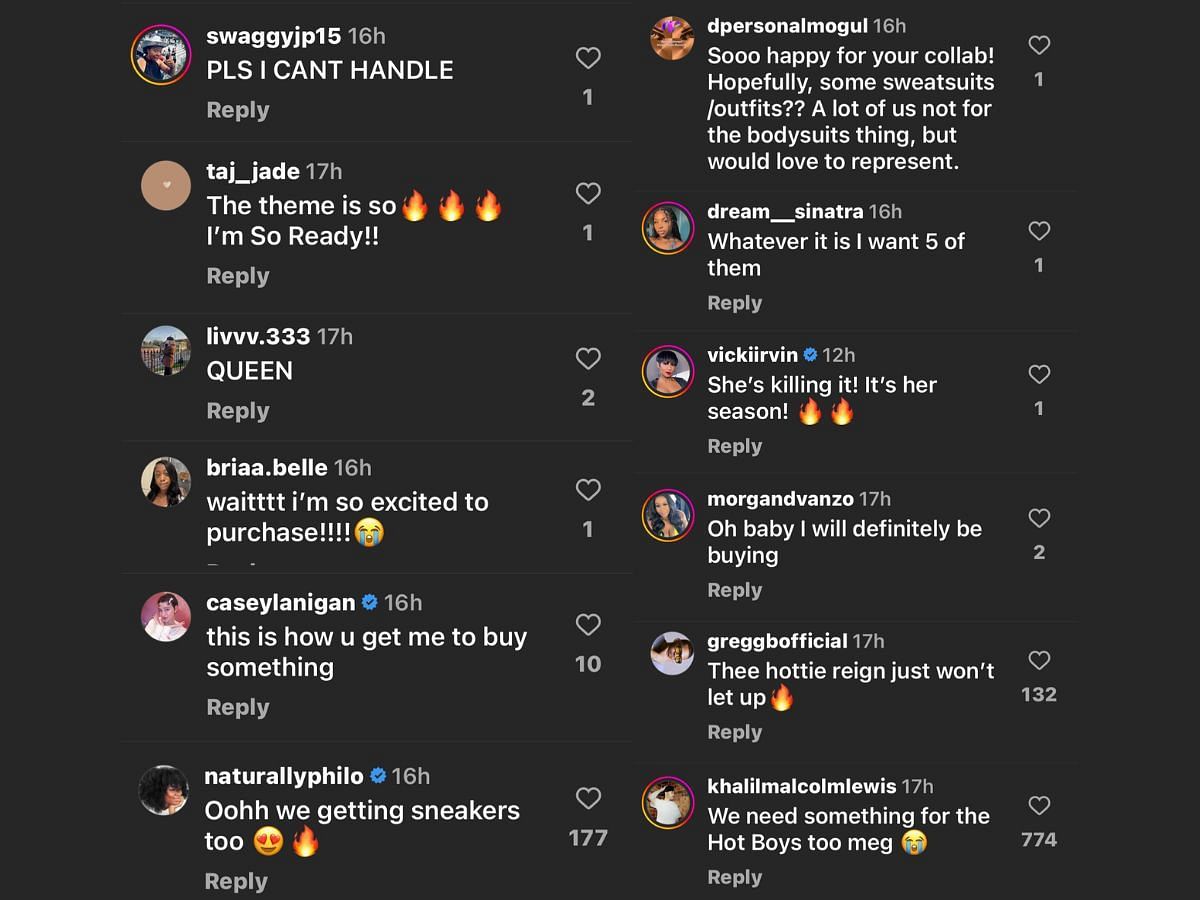 More reactions from internet users (Image via Instagram/@megantheestallion)